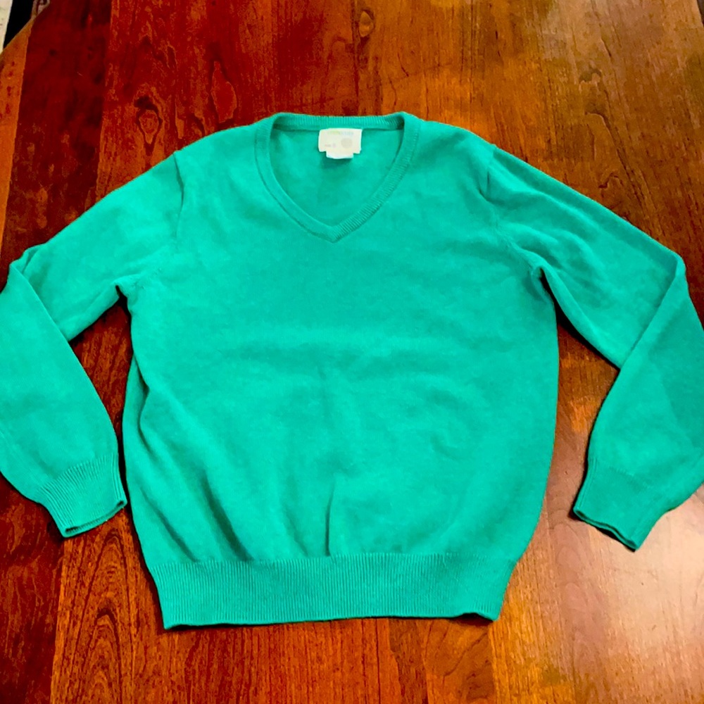 Boys J. Crew crewcuts green sweater size 8
